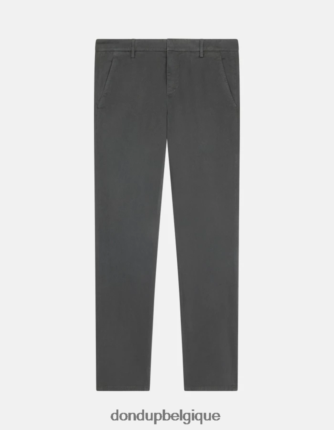 Hommes vêtements DONDUP fumée pantalon slim en coton gaubert 8826D0691