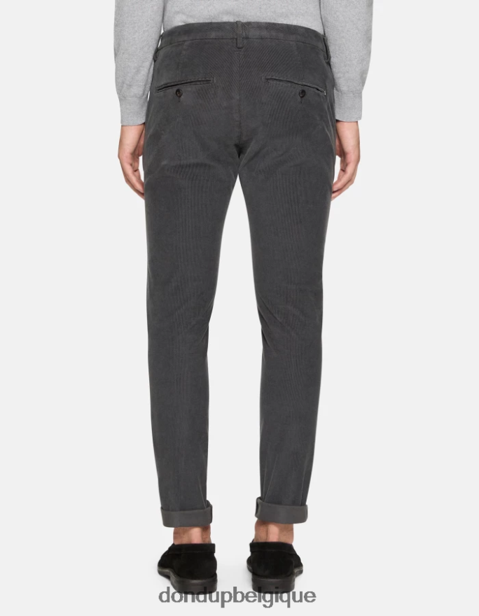 Hommes vêtements DONDUP fumée pantalon slim en velours gaubert 8826D0769