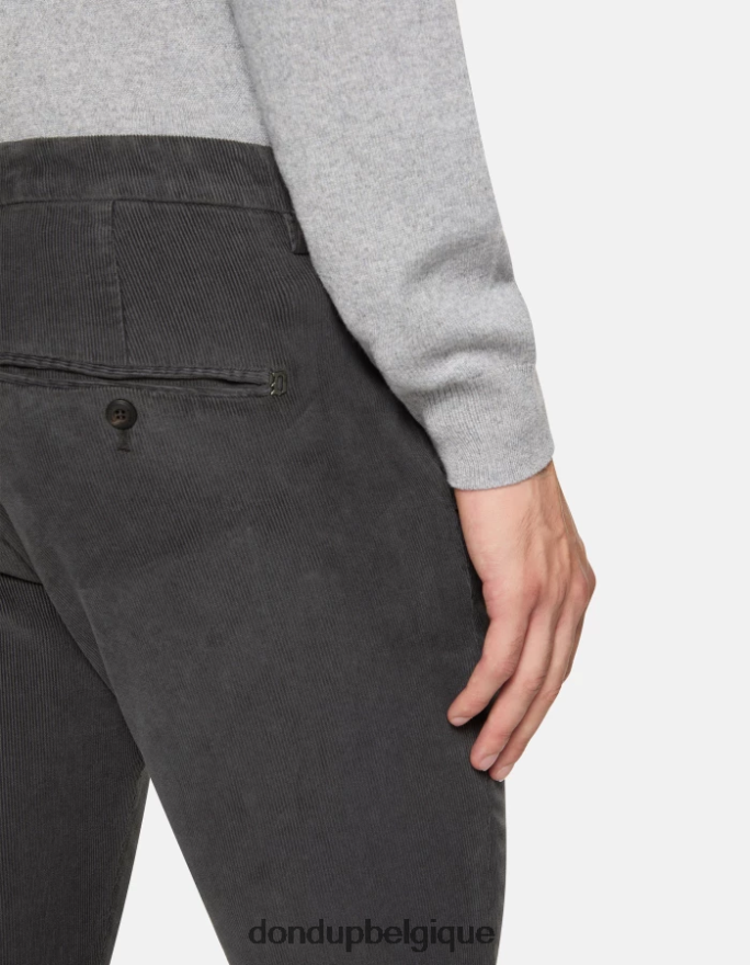 Hommes vêtements DONDUP fumée pantalon slim en velours gaubert 8826D0769