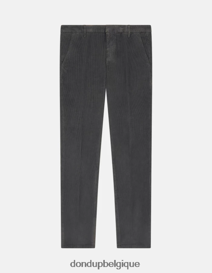 Hommes vêtements DONDUP fumée pantalon slim en velours gaubert 8826D0769