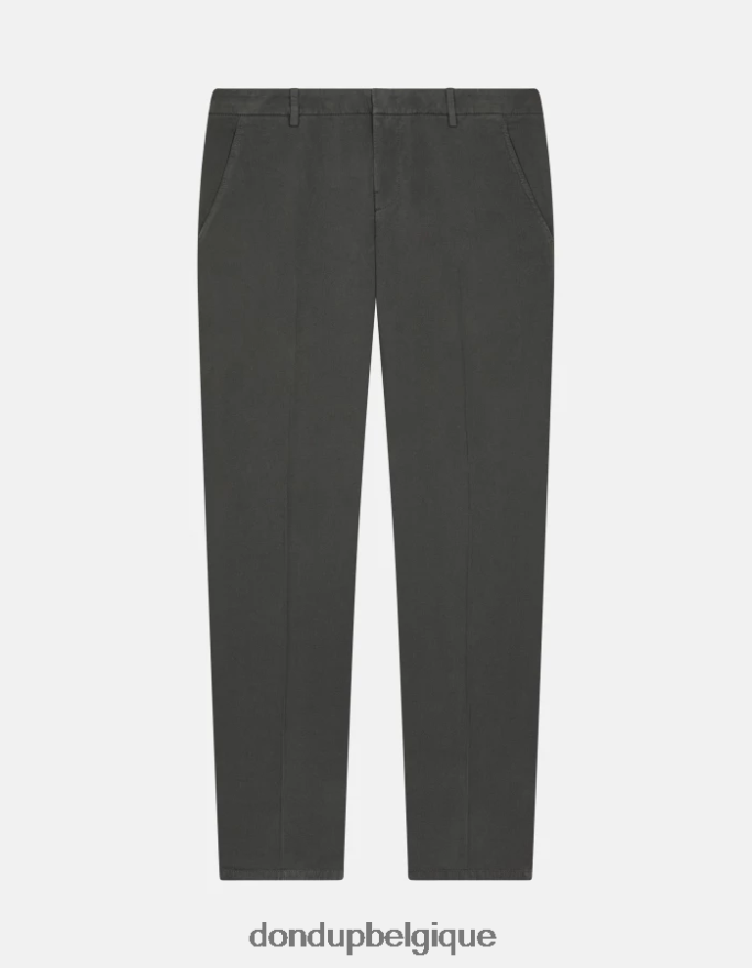 Hommes vêtements DONDUP fumée spiritissimo pantalon coupe classique en coton 8826D0758