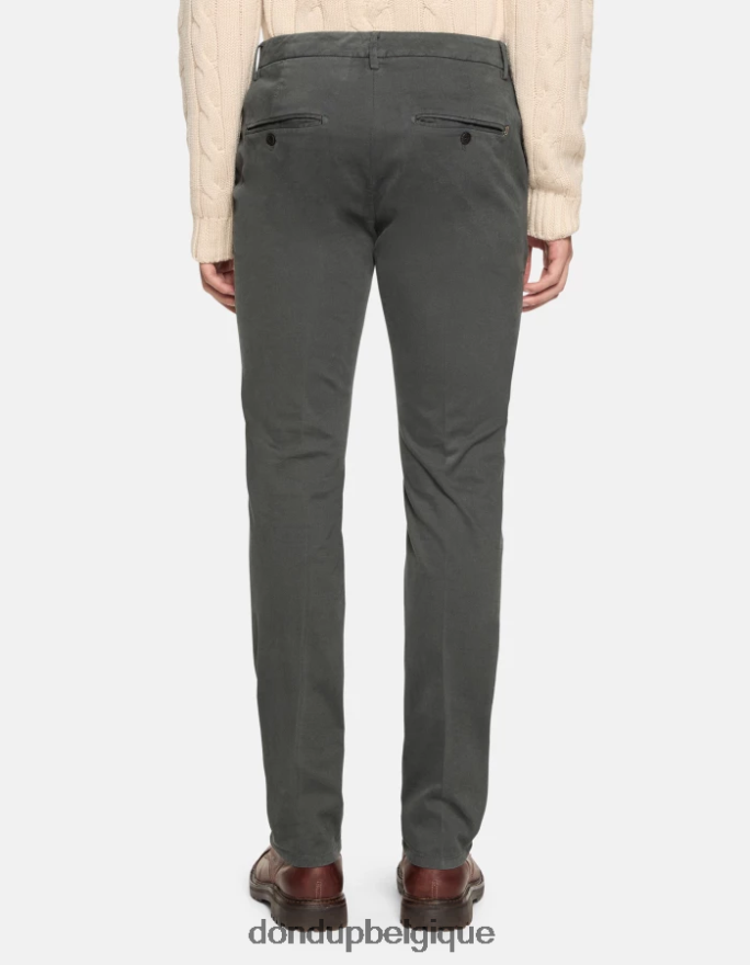 Hommes vêtements DONDUP fumée spiritissimo pantalon coupe classique en coton 8826D0758