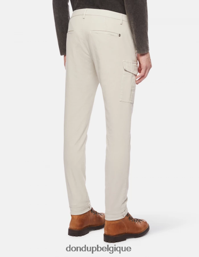 Hommes vêtements DONDUP gesso pantalon slim en coton eddy 8826D0775
