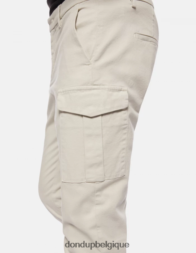 Hommes vêtements DONDUP gesso pantalon slim en coton eddy 8826D0775