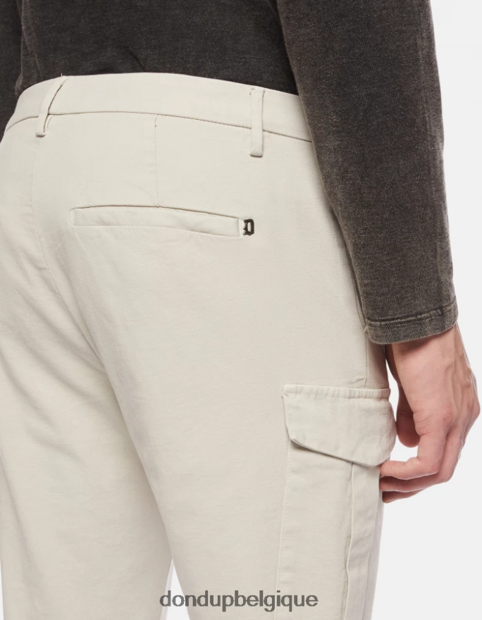 Hommes vêtements DONDUP gesso pantalon slim en coton eddy 8826D0775