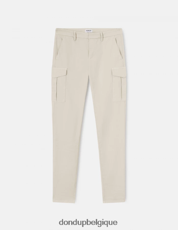 Hommes vêtements DONDUP gesso pantalon slim en coton eddy 8826D0775