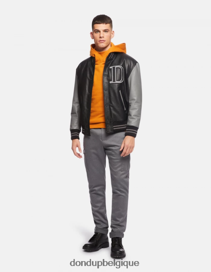 Hommes vêtements DONDUP gris Pantalon slim eddy en laine et coton 34 pouces 8826D0788