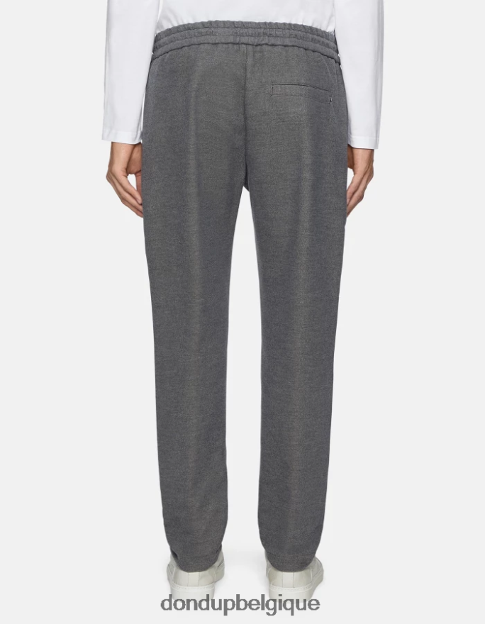 Hommes vêtements DONDUP gris jogging en flanelle yuri 8826D0701