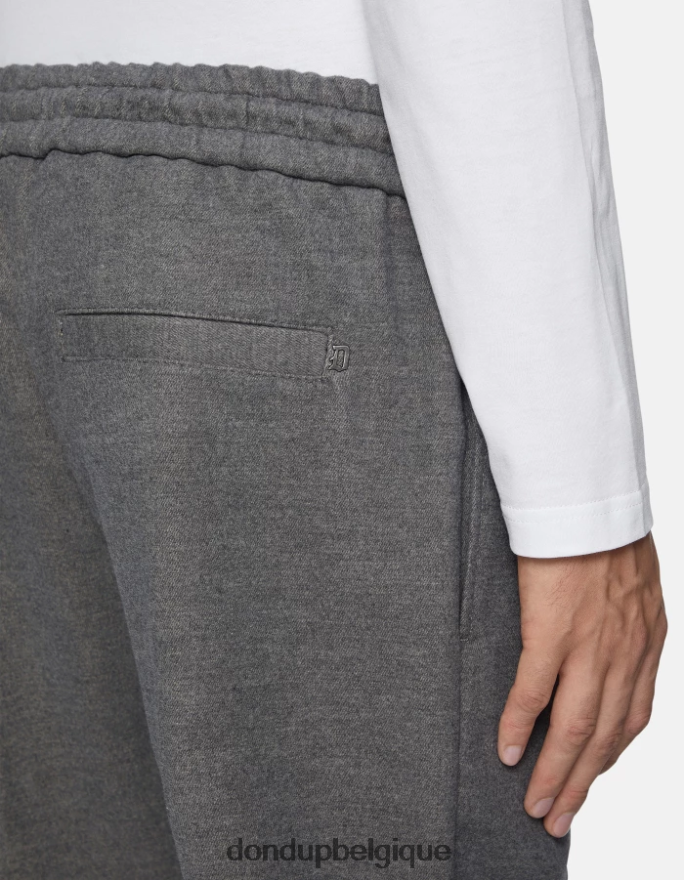 Hommes vêtements DONDUP gris jogging en flanelle yuri 8826D0701