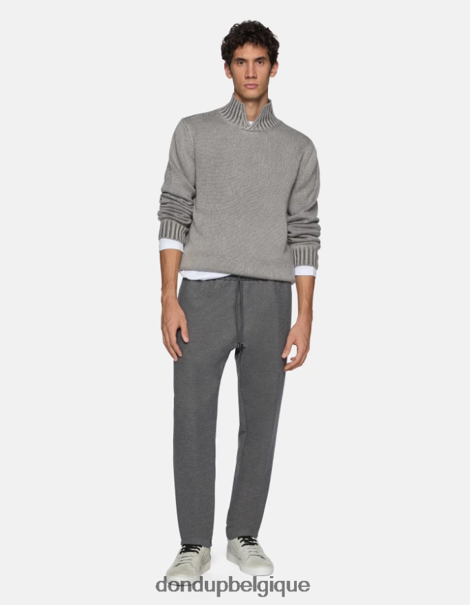 Hommes vêtements DONDUP gris jogging en flanelle yuri 8826D0701