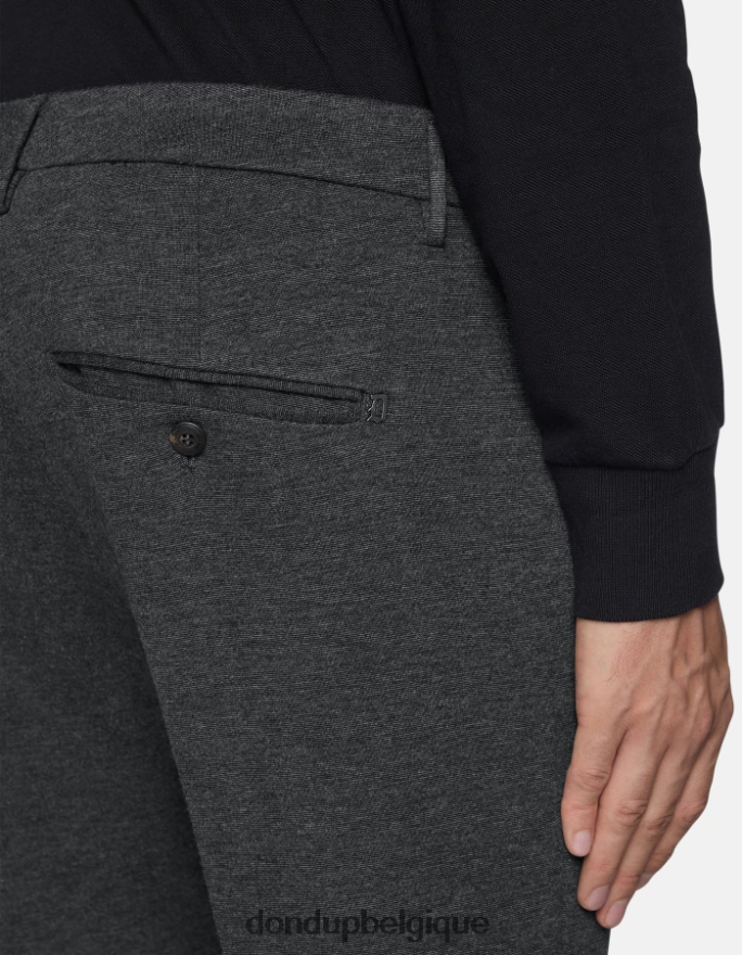 Hommes vêtements DONDUP gris moyen gaubert pantalon slim en jersey 8826D0733
