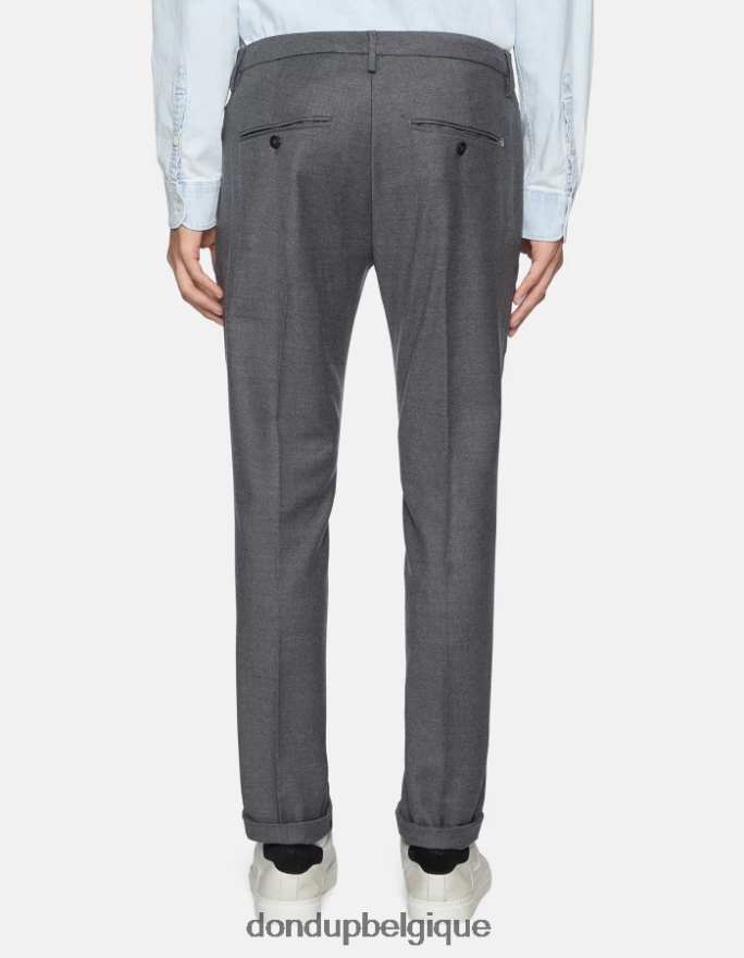 Hommes vêtements DONDUP gris pantalon slim en flanelle gaubert 8826D0784