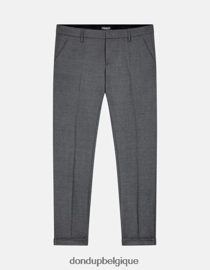 Hommes vêtements DONDUP gris pantalon slim en flanelle gaubert 8826D0784