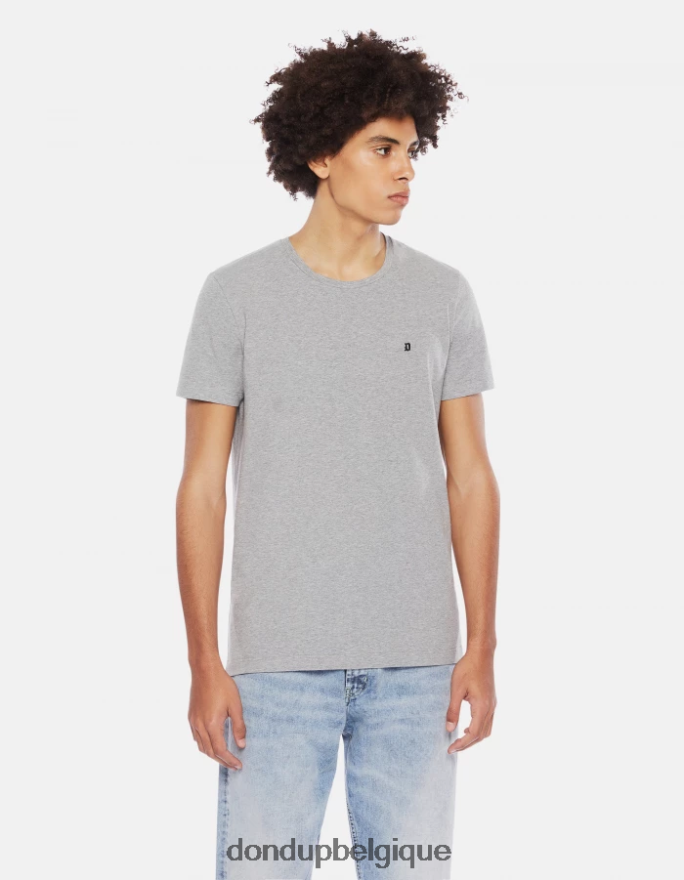 Hommes vêtements DONDUP gris t-shirt slim en jersey 8826D0792