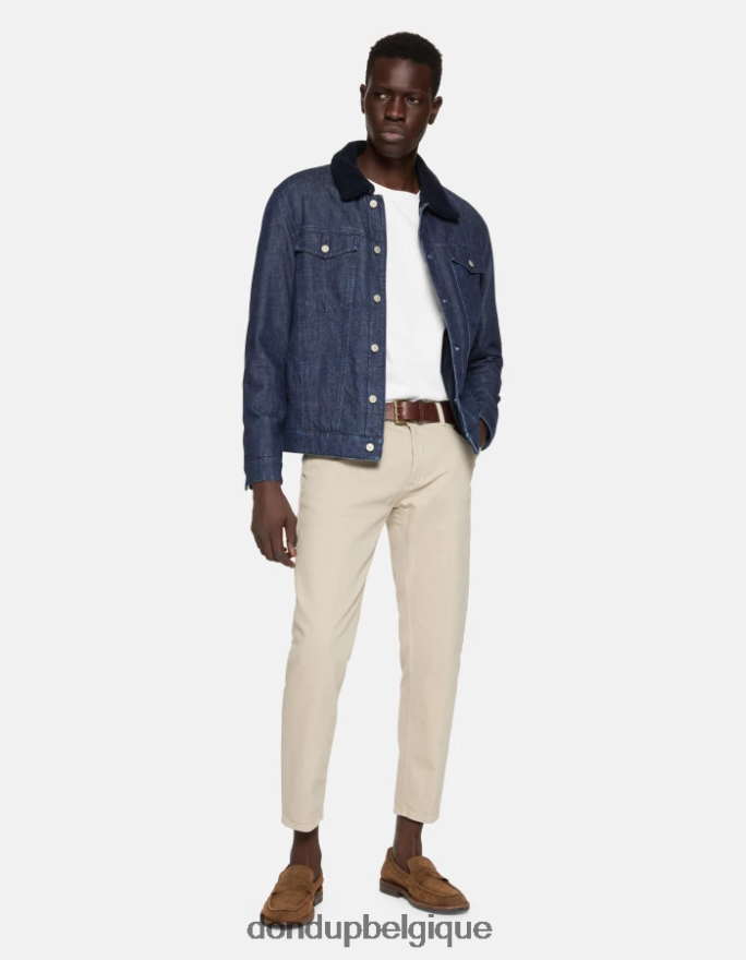 Hommes vêtements DONDUP lievito Jean coupe carotte Brighton en denim bull stretch 8826D0590