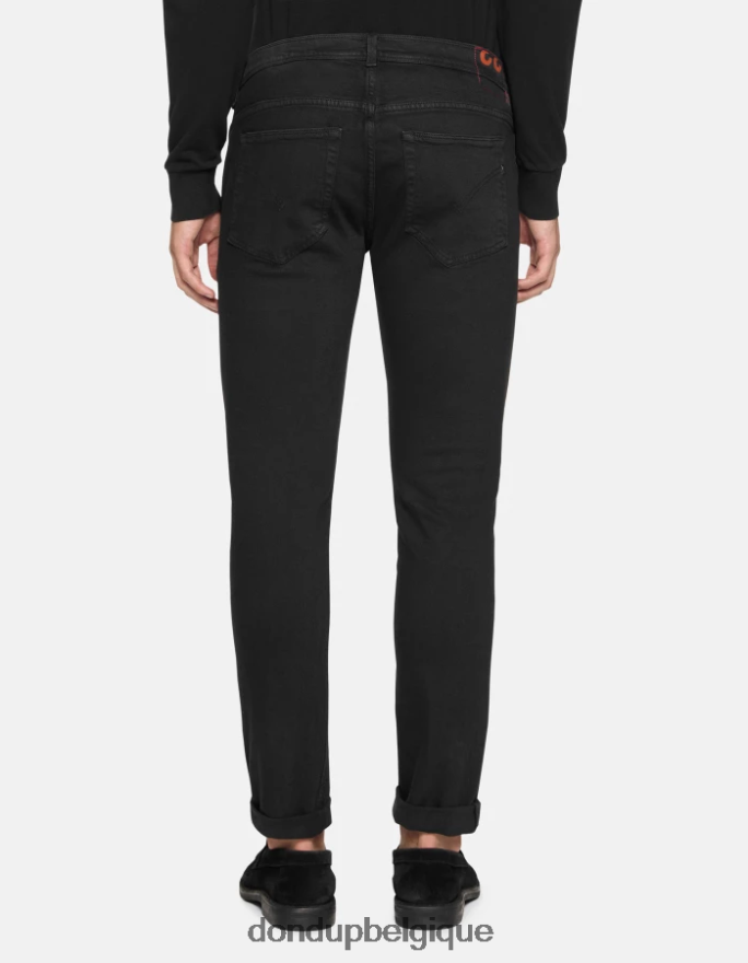 Hommes vêtements DONDUP noir Konor - Jean skinny en denim bull stretch 8826D0665
