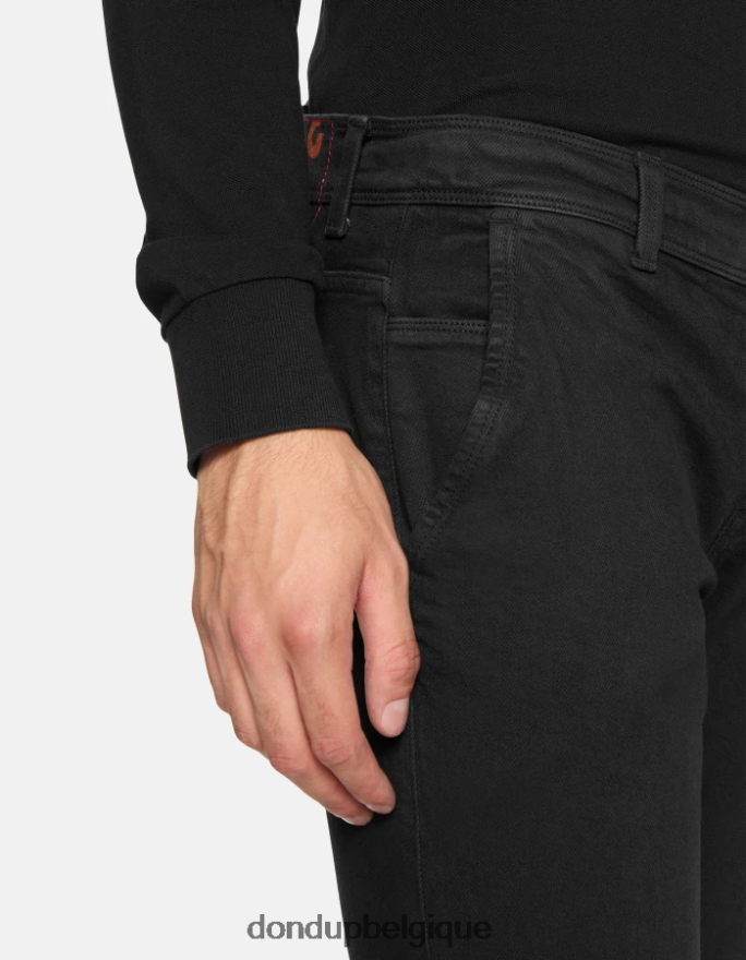 Hommes vêtements DONDUP noir Konor - Jean skinny en denim bull stretch 8826D0665