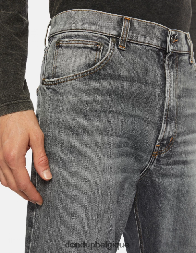 Hommes vêtements DONDUP noir Paco - Jean ample 34 pouces en denim stretch 8826D0599