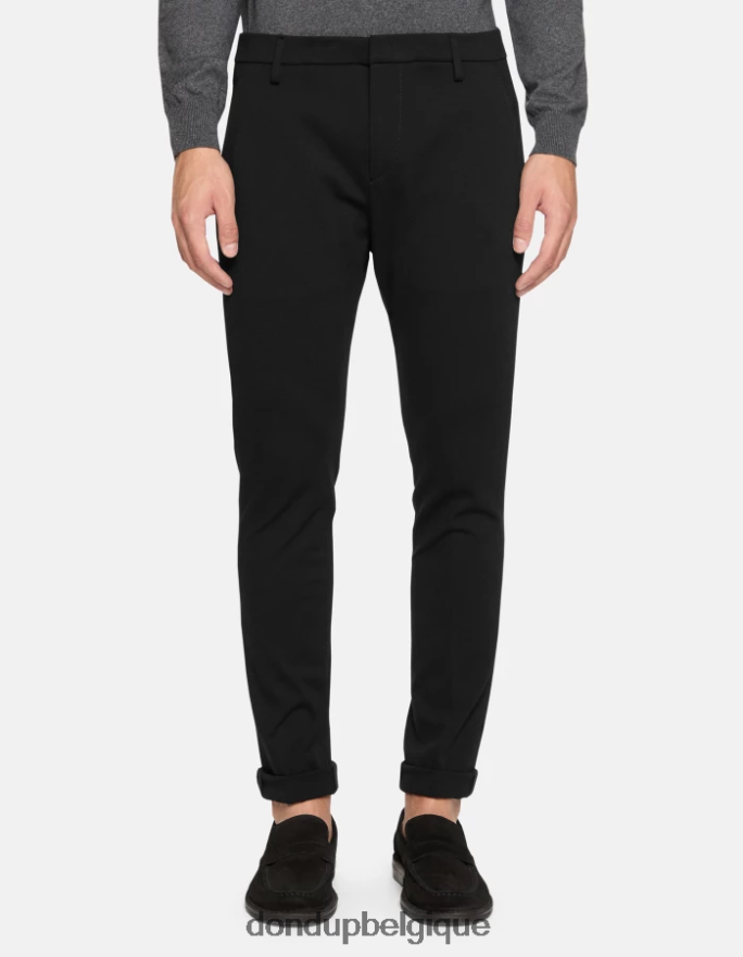 Hommes vêtements DONDUP noir gaubert pantalon slim en jersey 8826D0731