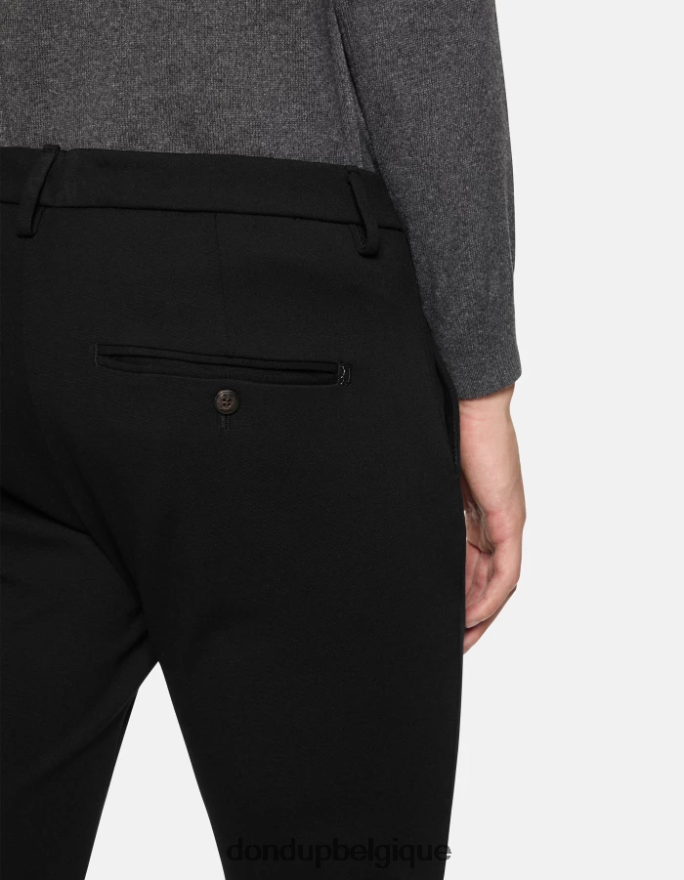Hommes vêtements DONDUP noir gaubert pantalon slim en jersey 8826D0731