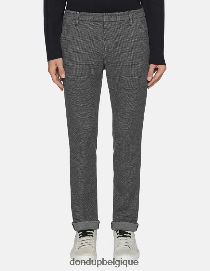 Hommes vêtements DONDUP noir gaubert pantalon slim en jersey 8826D0790
