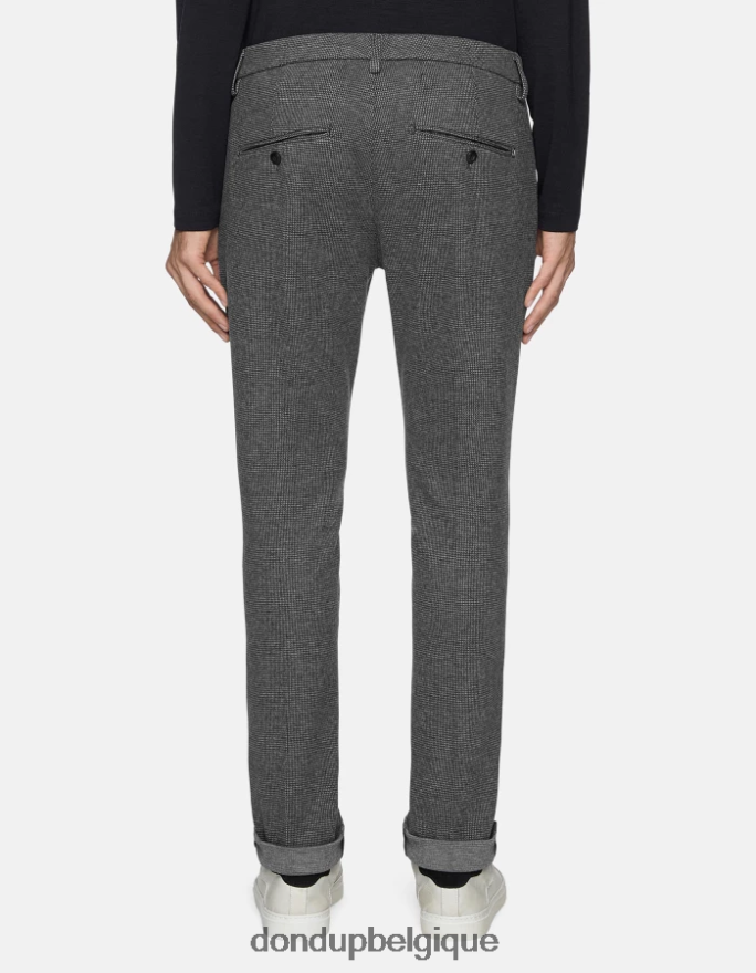 Hommes vêtements DONDUP noir gaubert pantalon slim en jersey 8826D0790