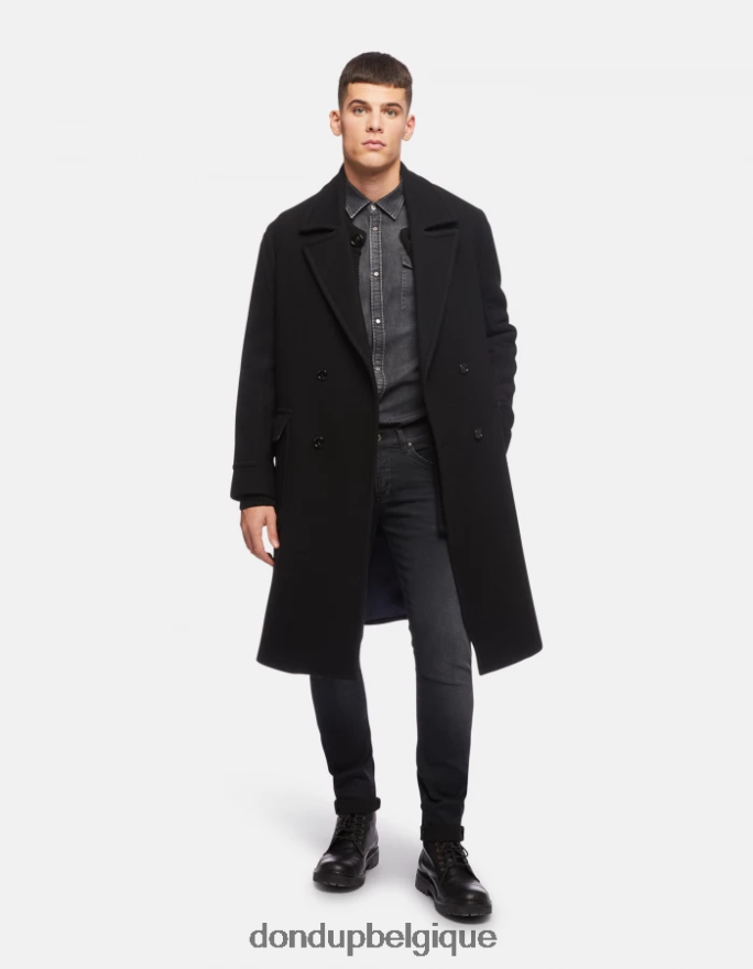 Hommes vêtements DONDUP noir jean skinny George en denim stretch 8826D0673