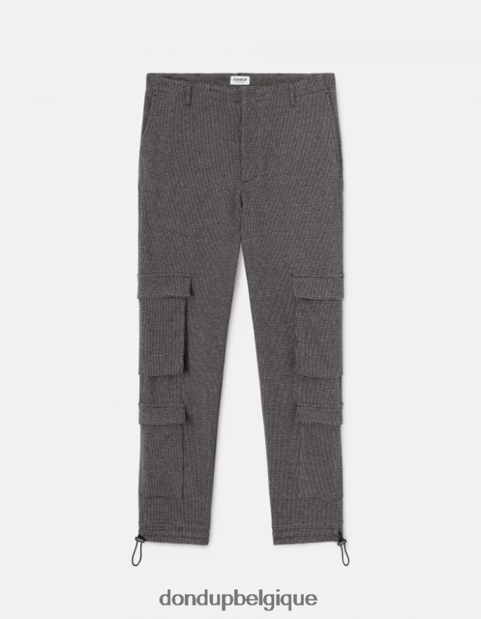 Hommes vêtements DONDUP noir pantalon cargo en jersey ken 8826D0693