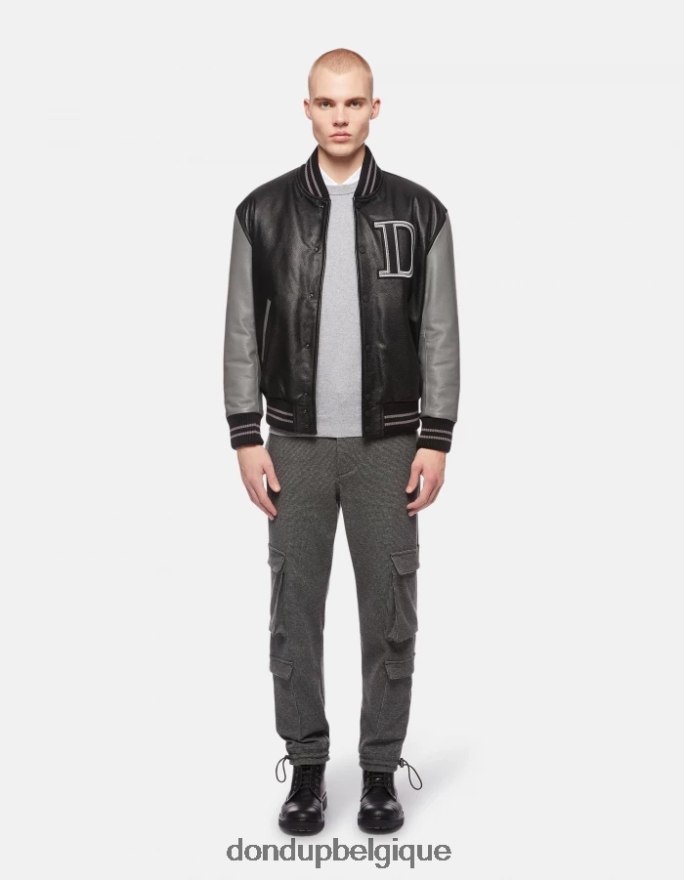 Hommes vêtements DONDUP noir pantalon cargo en jersey ken 8826D0693