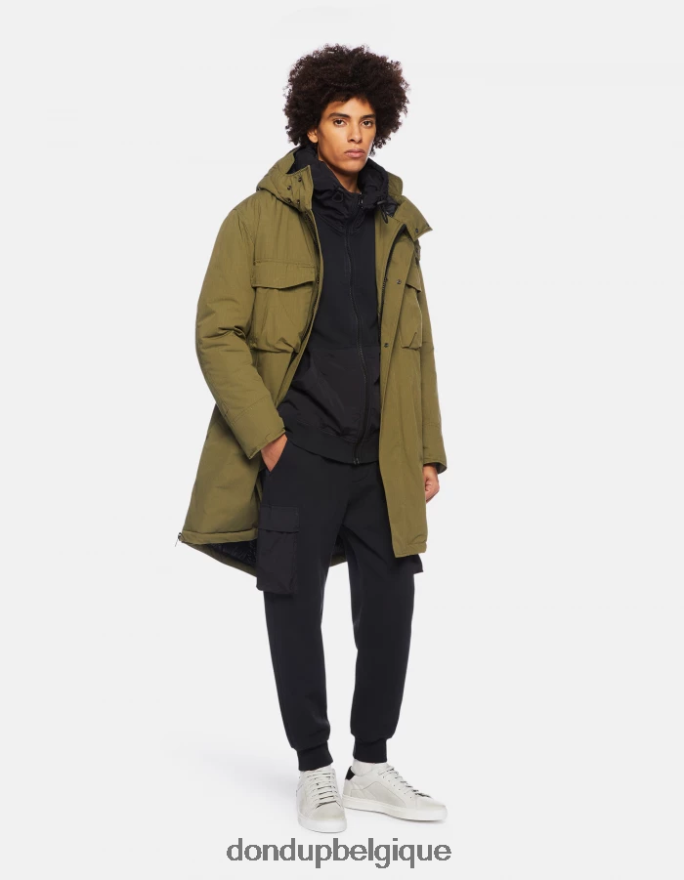 Hommes vêtements DONDUP noir pantalon de jogging coupe classique en molleton 8826D0760