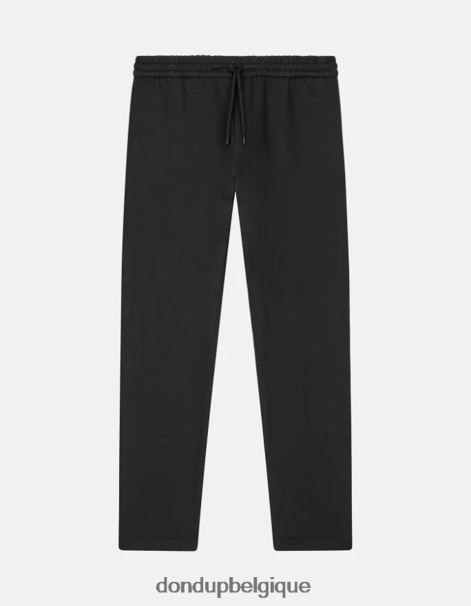Hommes vêtements DONDUP noir pantalon de jogging en velours côtelé dom 8826D0745