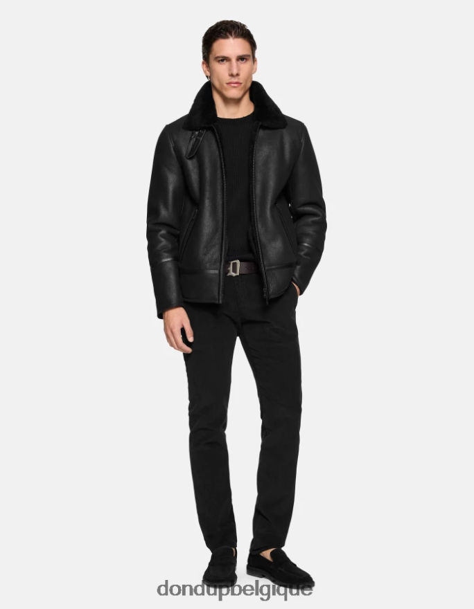 Hommes vêtements DONDUP noir spiritissimo pantalon coupe classique en velours 8826D0721