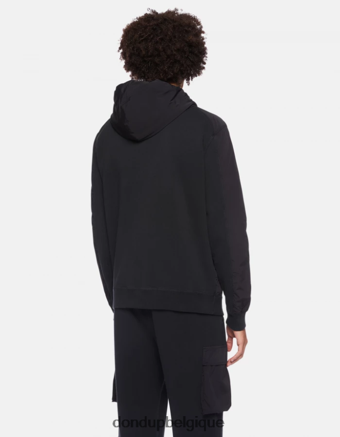 Hommes vêtements DONDUP noir sweat à capuche coupe classique 8826D0842