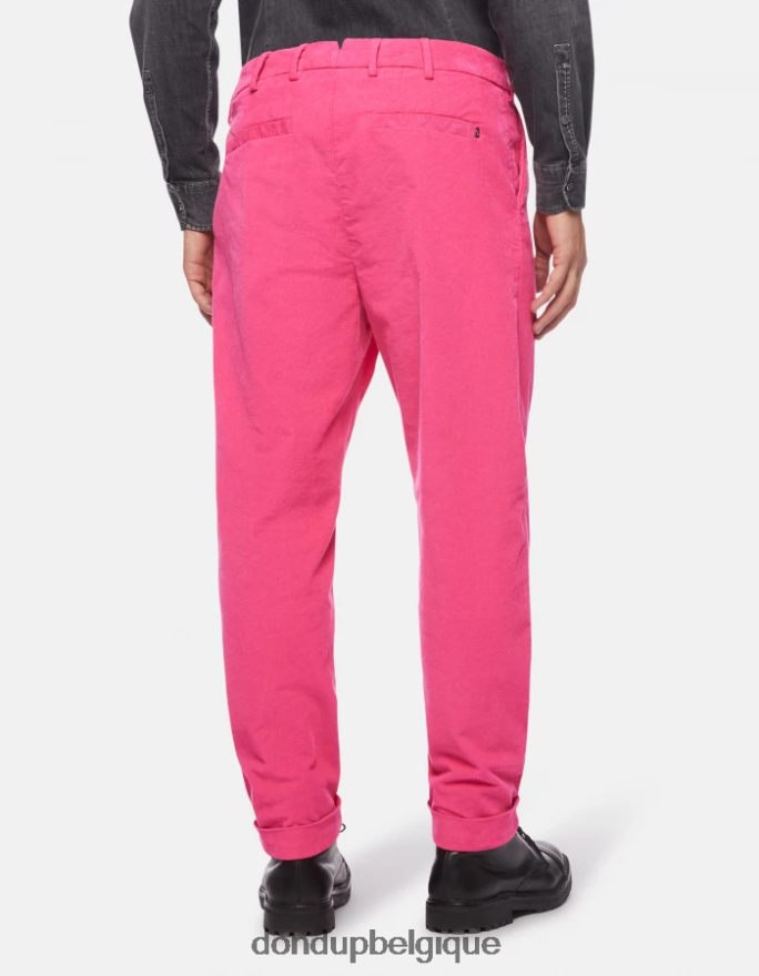 Hommes vêtements DONDUP orchidée pantalon coupe carotte en velours oscar 8826D0736