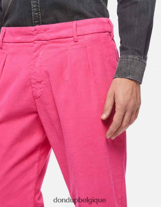 Hommes vêtements DONDUP orchidée pantalon coupe carotte en velours oscar 8826D0736