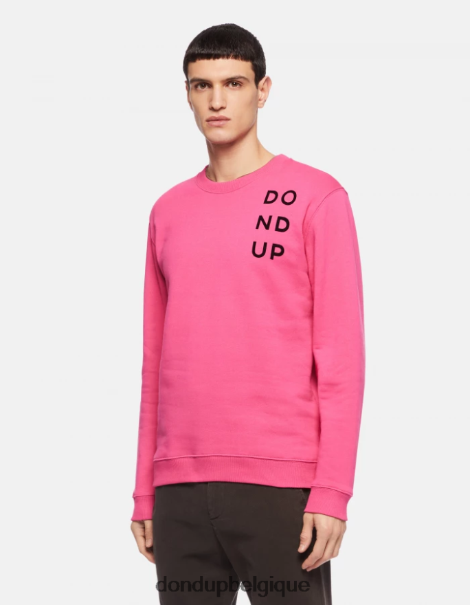Hommes vêtements DONDUP orchidée sweat-shirt coupe classique à col rond 8826D0846