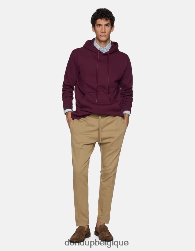 Hommes vêtements DONDUP sable pantalon de jogging en velours côtelé dom 8826D0746