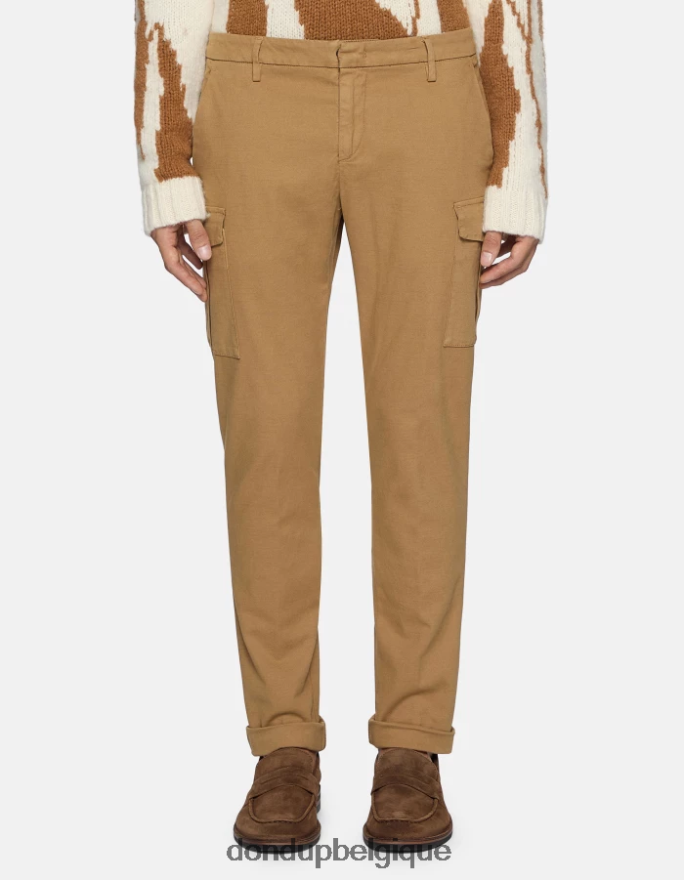 Hommes vêtements DONDUP sable pantalon slim en coton eddy 8826D0776