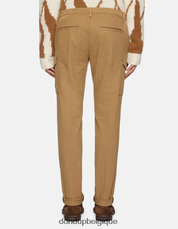 Hommes vêtements DONDUP sable pantalon slim en coton eddy 8826D0776