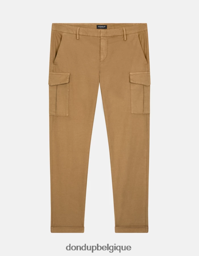 Hommes vêtements DONDUP sable pantalon slim en coton eddy 8826D0776