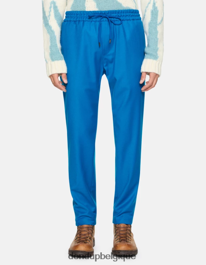 Hommes vêtements DONDUP turquoise jogging en flanelle yuri 8826D0729