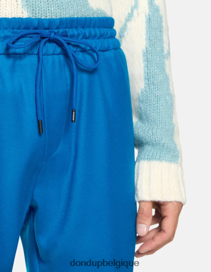 Hommes vêtements DONDUP turquoise jogging en flanelle yuri 8826D0729