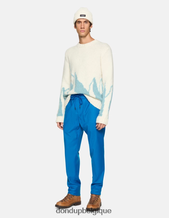 Hommes vêtements DONDUP turquoise jogging en flanelle yuri 8826D0729