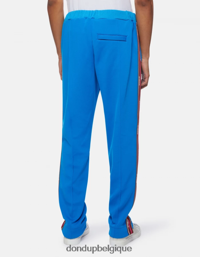 Hommes vêtements DONDUP turquoise pantalon de jogging coupe classique en molleton 8826D0753