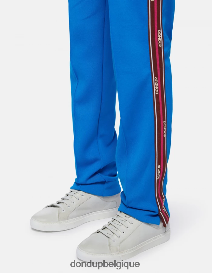 Hommes vêtements DONDUP turquoise pantalon de jogging coupe classique en molleton 8826D0753