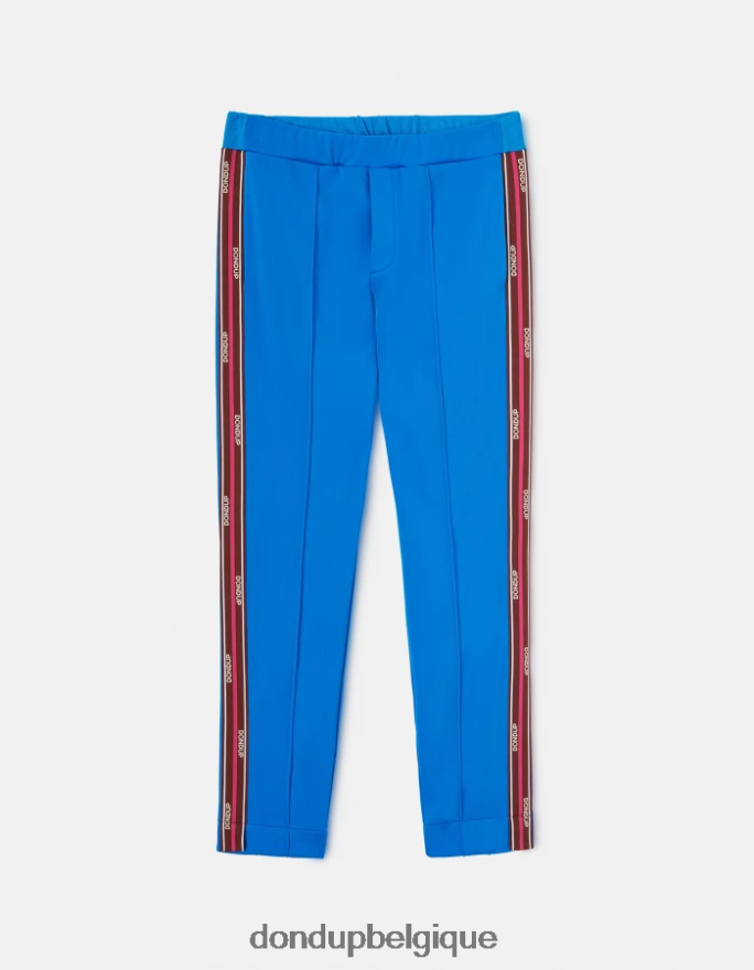 Hommes vêtements DONDUP turquoise pantalon de jogging coupe classique en molleton 8826D0753