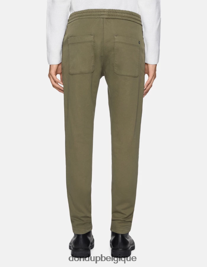 Hommes vêtements DONDUP vert sauge pantalon de jogging en velours côtelé dom 8826D0747