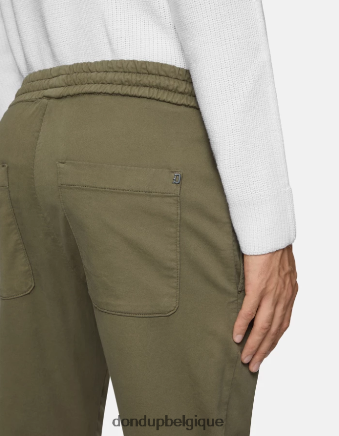 Hommes vêtements DONDUP vert sauge pantalon de jogging en velours côtelé dom 8826D0747