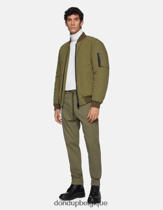 Hommes vêtements DONDUP vert sauge pantalon de jogging en velours côtelé dom 8826D0747