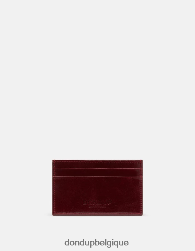 femmes accessoires DONDUP Prugna porte-cartes en cuir brillant 8826D0509